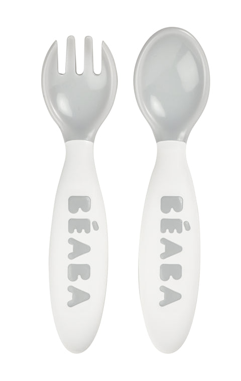 Beaba Training Fork And Spoon 2nd Age Light Mist
