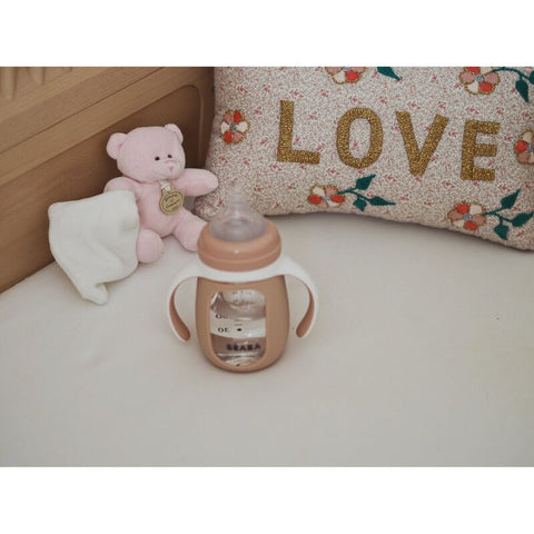 Beaba 2 In 1 Learning Bottle 210ml Old Pink