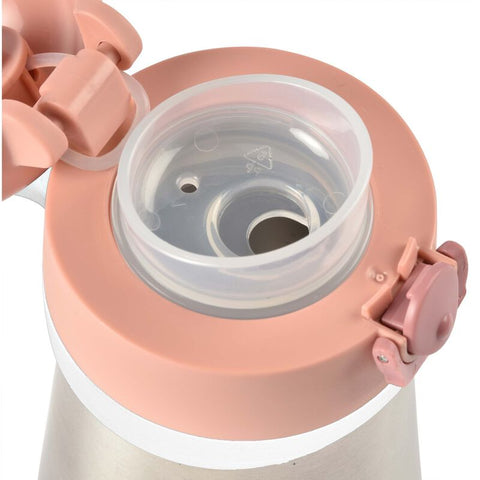 Beaba Stainless Steel Bottle 350ml + Handle Old Pink