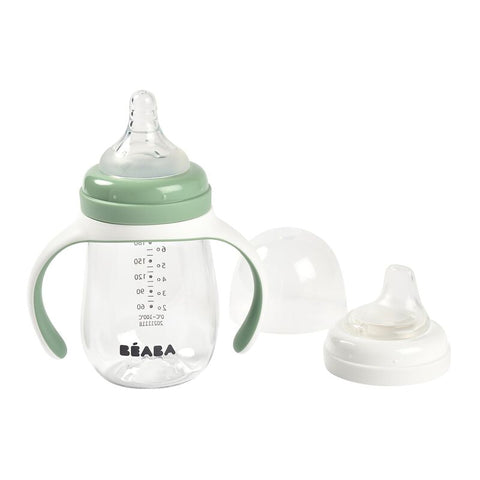 Beaba 2 in 1 Learning Cup Sage Green