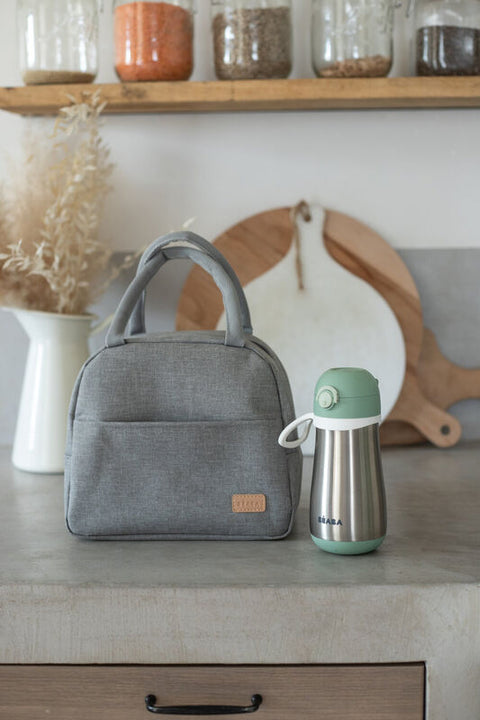 Beaba Stainless Steel Bottle 350ml + Handle Sage