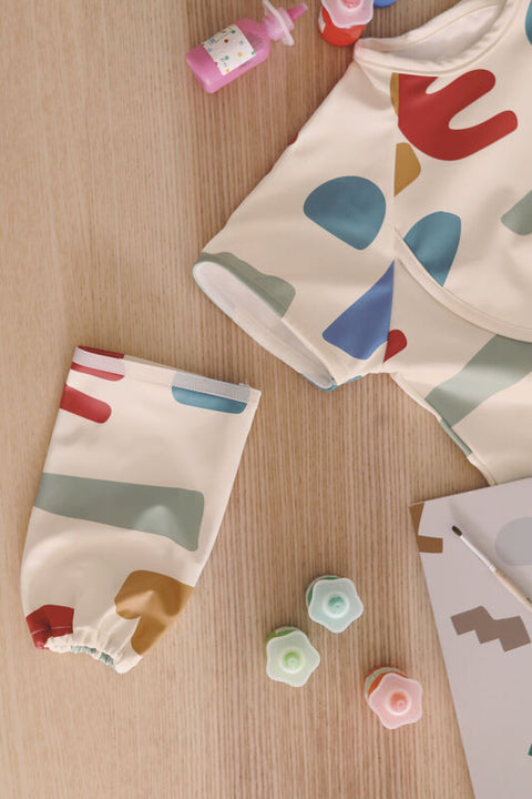 Beaba 2 In1 Bib With Removable Sleeves Multi Color