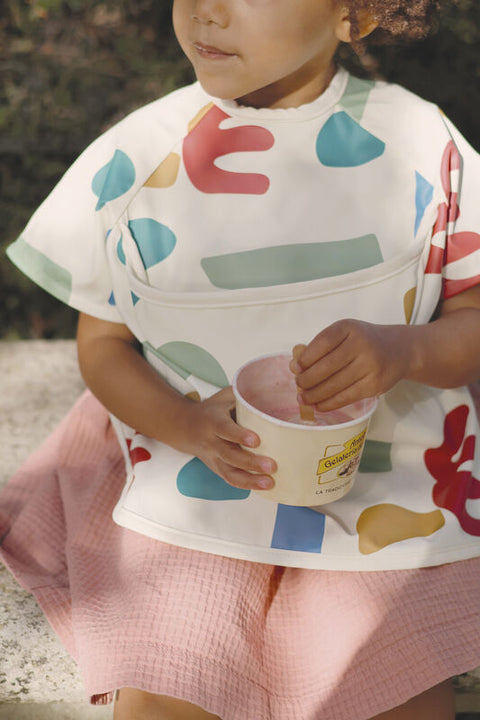 Beaba 2 In1 Bib With Removable Sleeves Multi Color