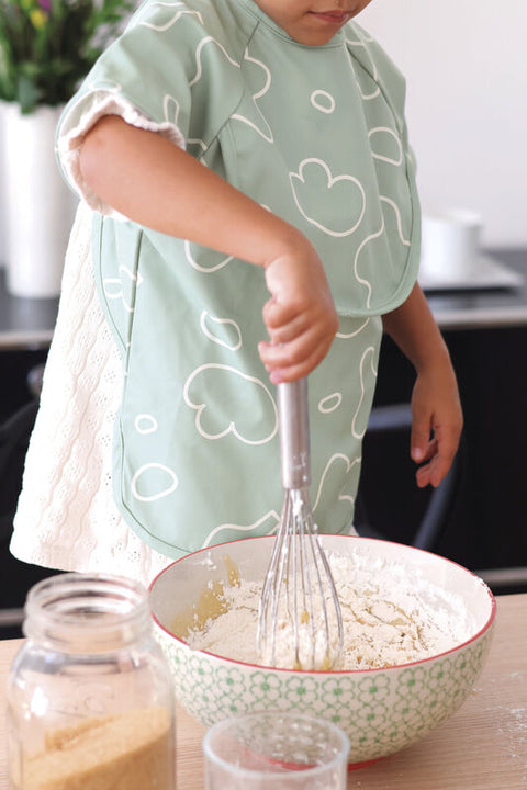 Beaba 2 In1 Bib With Removable Sleeves Sage Green