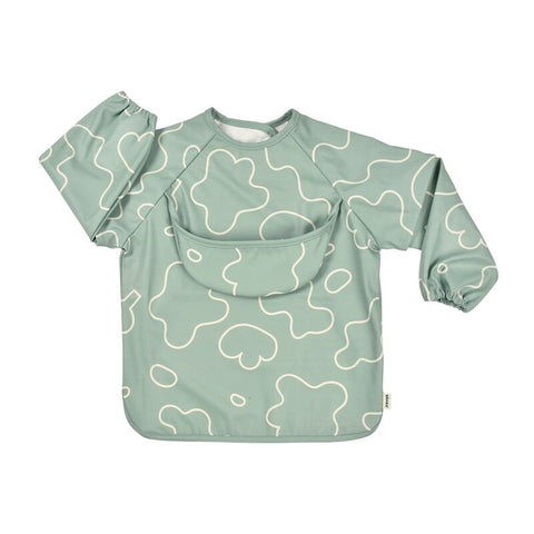 Beaba 2 In1 Bib With Removable Sleeves Sage Green