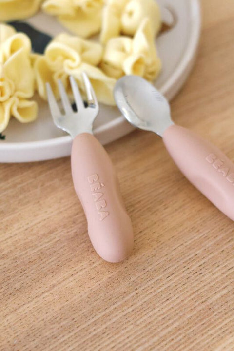 Beaba Set of 2 Stainless Steel Pre-Cutlery Cotton Candy