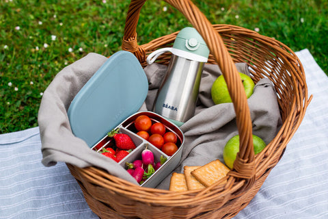 Beaba Stainless Steel Lunch Box Velvet Grey Baltic Blue
