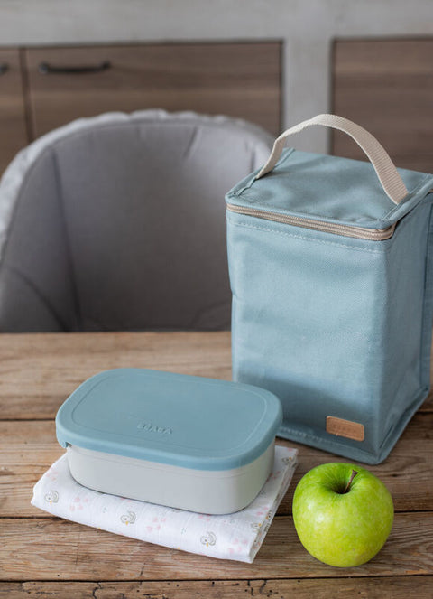 Beaba Stainless Steel Lunch Box Velvet Grey Baltic Blue
