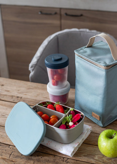 Beaba Stainless Steel Lunch Box Velvet Grey Baltic Blue