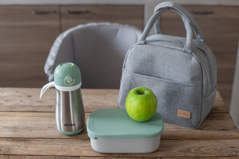 Beaba Stainless Steel Lunch Box Velvet Grey Sage Green