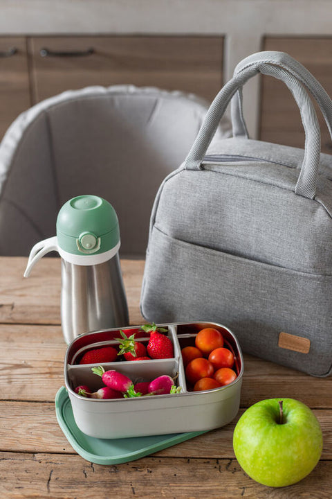 Beaba Stainless Steel Lunch Box Velvet Grey Sage Green