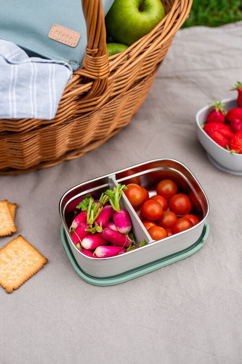 Beaba Stainless Steel Lunch Box Velvet Grey Sage Green