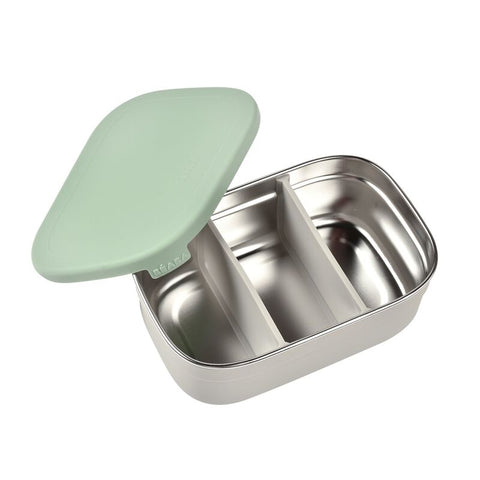 Beaba Stainless Steel Lunch Box Velvet Grey Sage Green