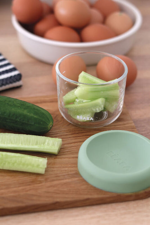 Beaba Conservation Jar Glass Sage Green