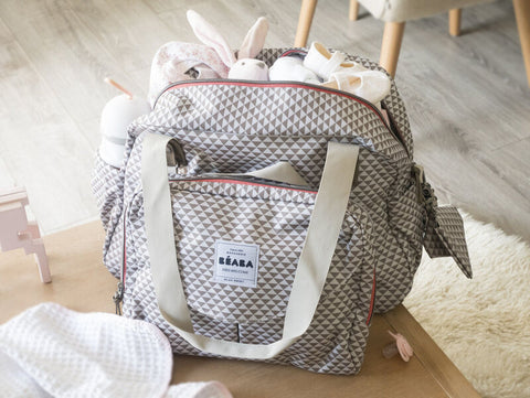Beaba Geneva II Changing Bag Play Print Grey Coral
