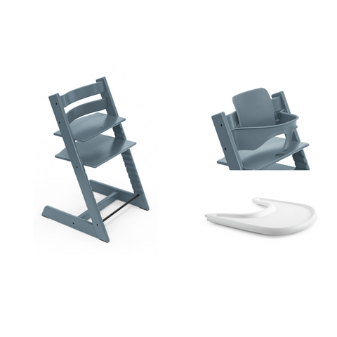 Stokke Tripp Trapp Chair Babyset Tray Bundle Fjord Blue
