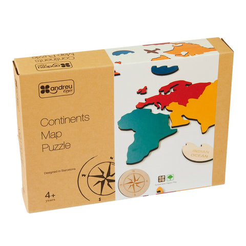 Andreu Toys - Continents Map Puzzle
