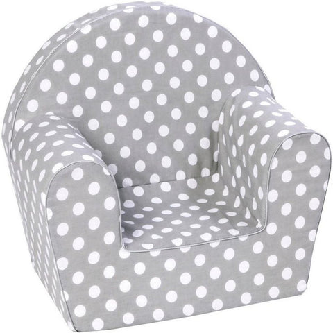Arm Chair - Grey Polka Dots