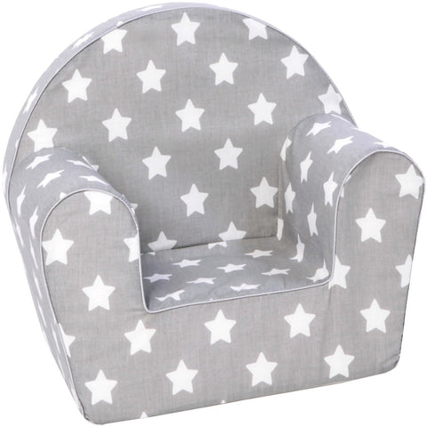 Arm Chair - Grey with White Stars