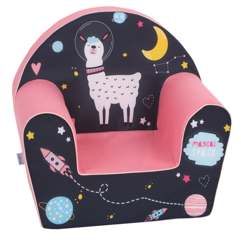 Delsit Arm Chair - Lama in Space Pink