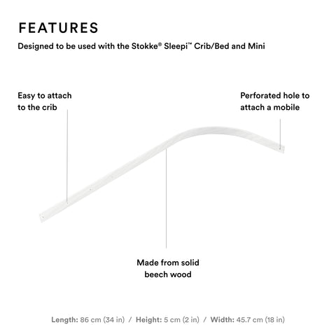 Stokke - Sleepi Drape Rod V3 Only - White