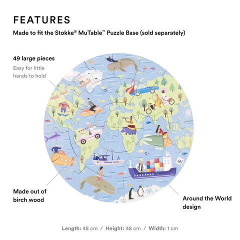Stokke MuTable Puzzle Around The World Green