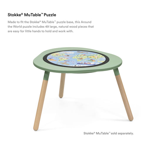 Stokke MuTable Puzzle Around The World Green