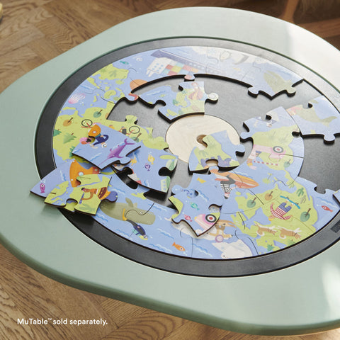 Stokke MuTable Puzzle Around The World Green