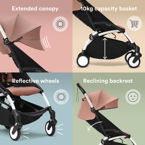 Stokke YOYO3 Frame 6+ 0+ Ginger Bundle