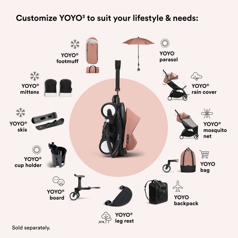 Stokke YOYO3 Frame 6+ 0+ Ginger Bundle