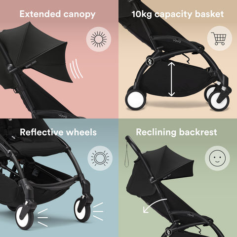 Stokke YOYO3 Frame 6+ 0+ Black Bundle