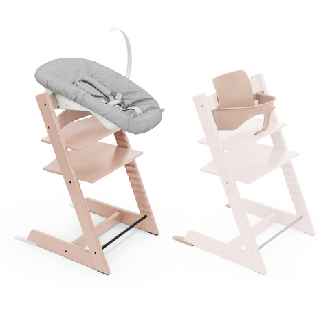 Stokke Tripp Trapp Chair Babyset Newborn Bundle Serene Pink