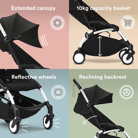 Stokke YOYO3 Frame 6+ 0+ Black Bundle