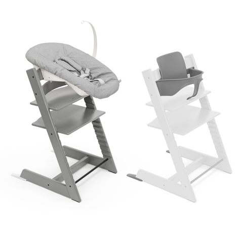 Stokke Tripp Trapp Chair Babyset Newborn Bundle Storm Gray