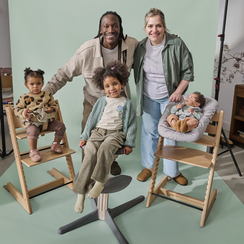 Stokke Tripp Trapp Chair Babyset Newborn Bundle Storm Gray