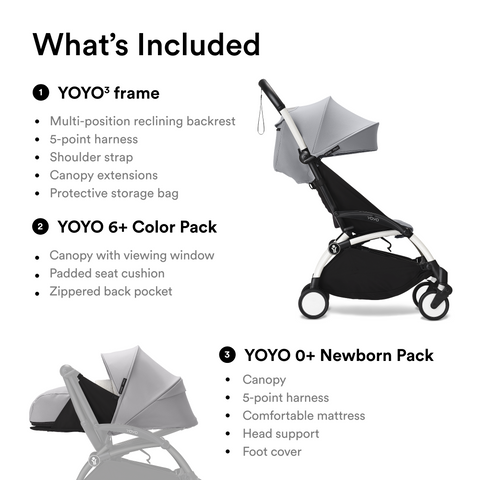Stokke YOYO3 Frame 6+ 0+  Stone Bundle