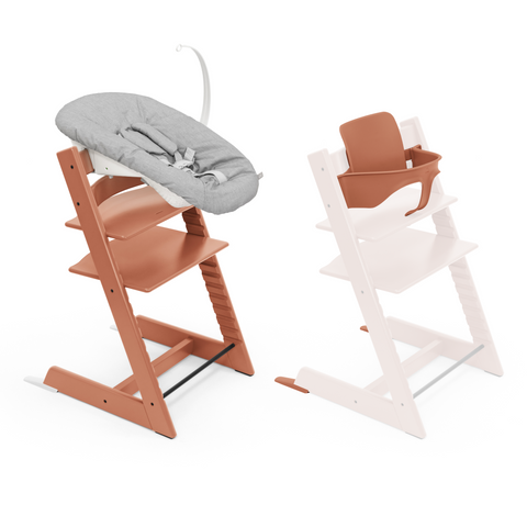Stokke Tripp Trapp Chair Babyset Newborn Bundle Terracotta