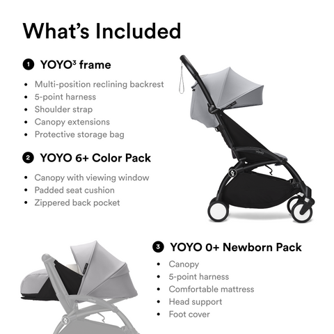 Stokke YOYO3 Frame 6+ 0+  Stone Bundle