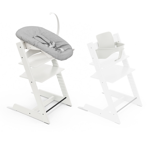 Stokke Tripp Trapp Chair Babyset Newborn Bundle White