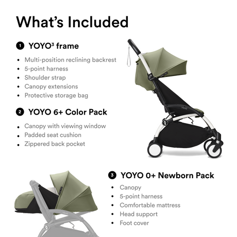 Stokke YOYO3 Frame 6+ 0+ Bundle