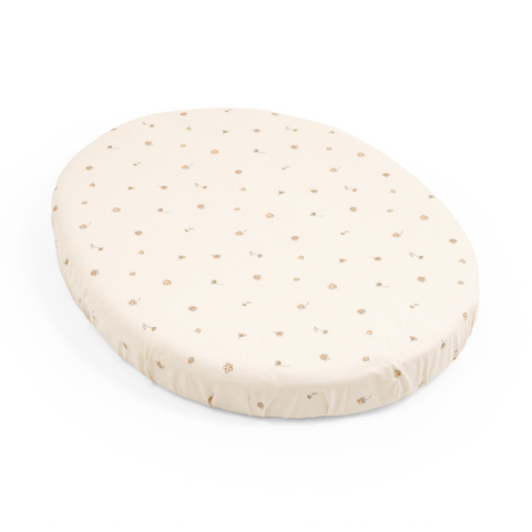 Stokke Sleepi Mini Fitted Sheet Flower Ecru