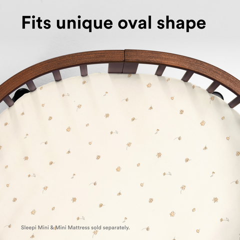 Stokke Sleepi Mini Fitted Sheet Flower Ecru