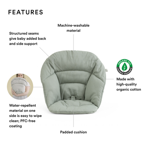 Stokke - Clikk High Chair Cushion Cover - Green