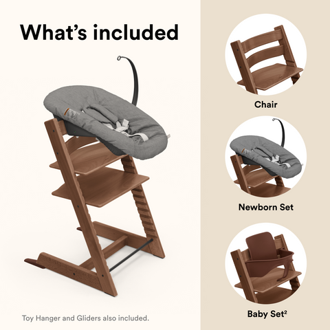 Stokke Tripp Trapp Chair Babyset Newborn Bundle Warm Brown
