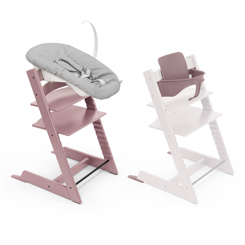 Stokke Tripp Trapp Chair Babyset Newborn Bundle Heather Mauve
