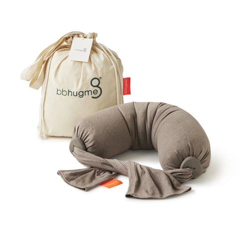 BBHUGME Adjustable Nursing Pillow - Hazel Brown / Stone