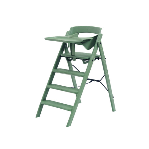 KAOS KLAPP High Chair Recycled + Safety Rail + Food Tray - Mineral Green