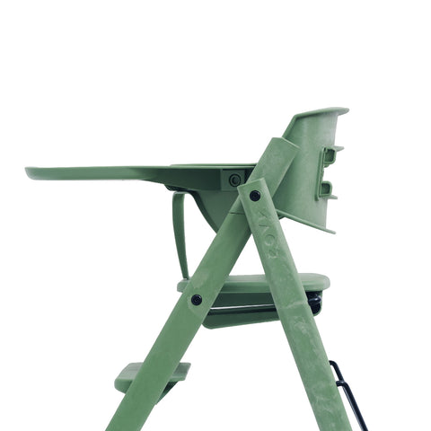 KAOS KLAPP High Chair Recycled + Safety Rail + Food Tray - Mineral Green