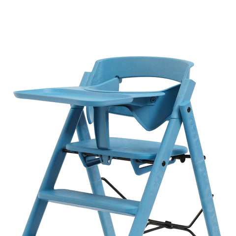 KAOS KLAPP High Chair Recycled + Safety Rail + Food Tray - Swedish Blue