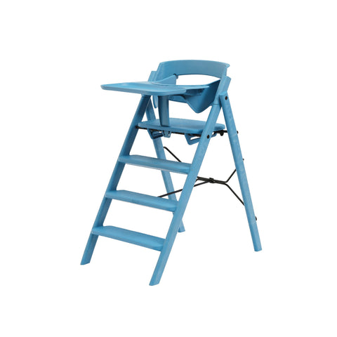 KAOS KLAPP High Chair Recycled + Safety Rail + Food Tray - Swedish Blue